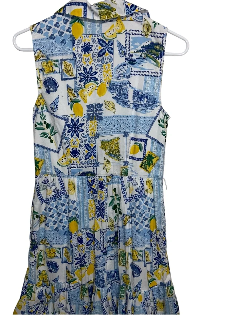 J. Crew Dress Womens Size 0 La Dolce Vita Lemons Coastal Preppy Midi Resortwear
